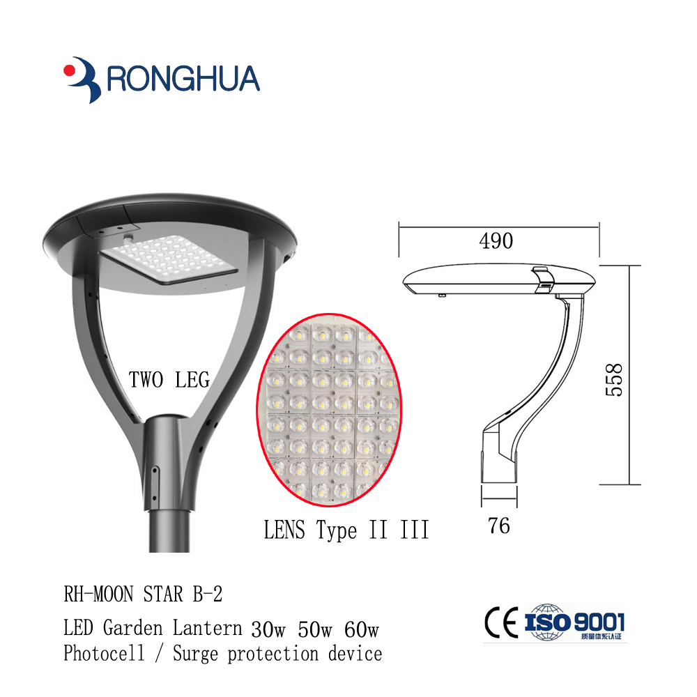 RH-MoonStar 2 legs Post Top Lamp